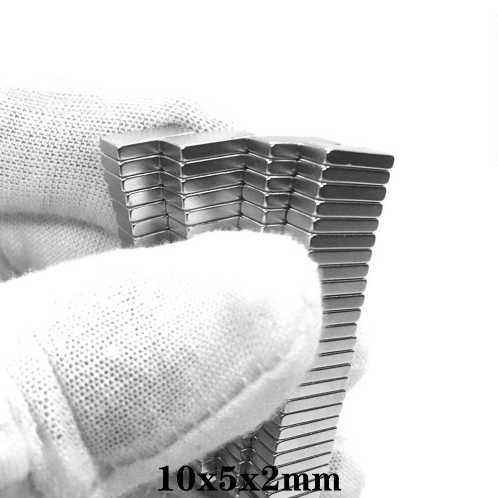 20~500pcs 10x5x2 mm Small Block Powerful Magnets 10*5*2 Super Neodymium Magnet 10x5x2mm Stong NdFeB Permanent Magnetic 10*5*2