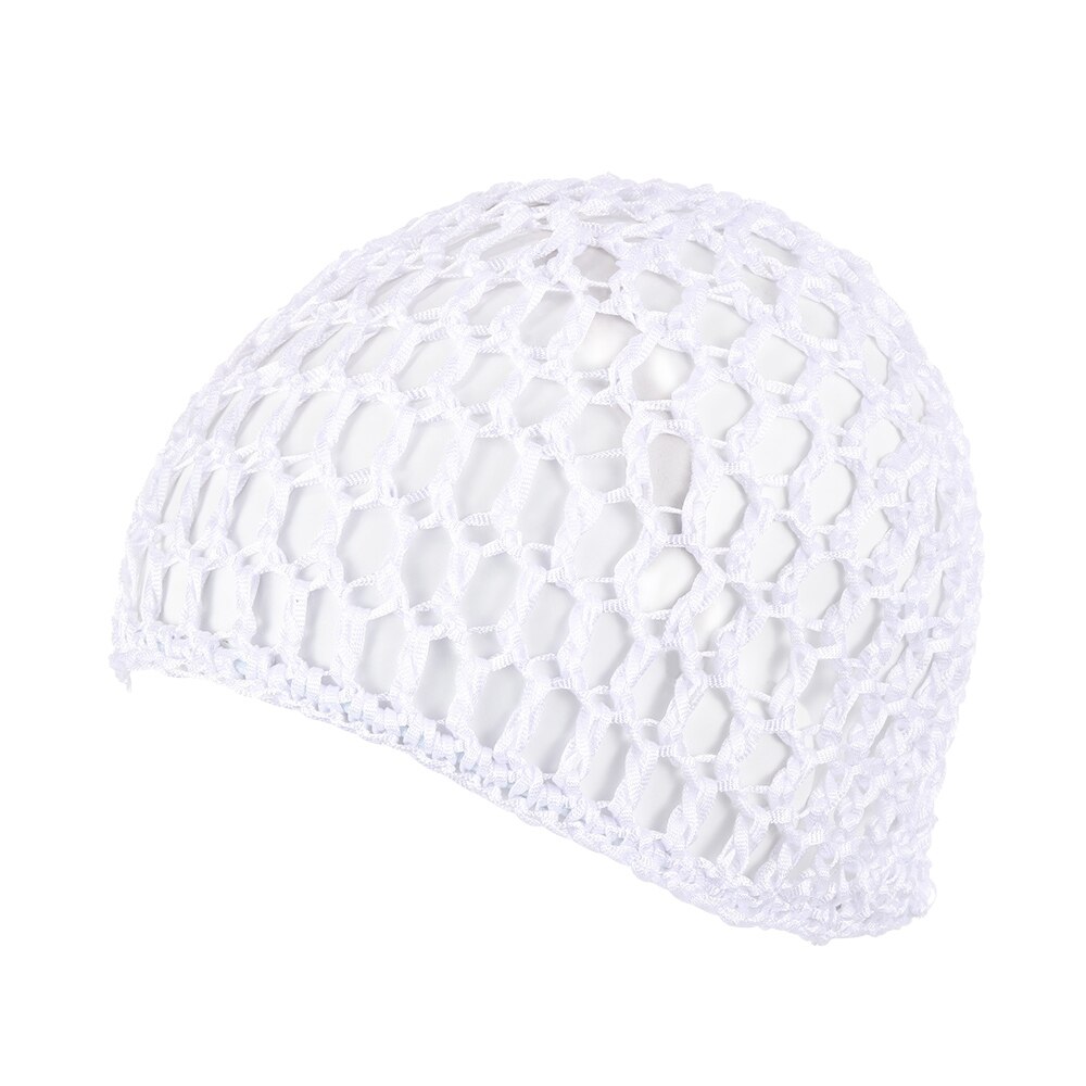 Gorro de malla de punto suave para el pelo, gorro de redecilla de rayón para el cuidado del cabello, turbantes de noche para dormir, accesorios de peinado, 1 unidad: white