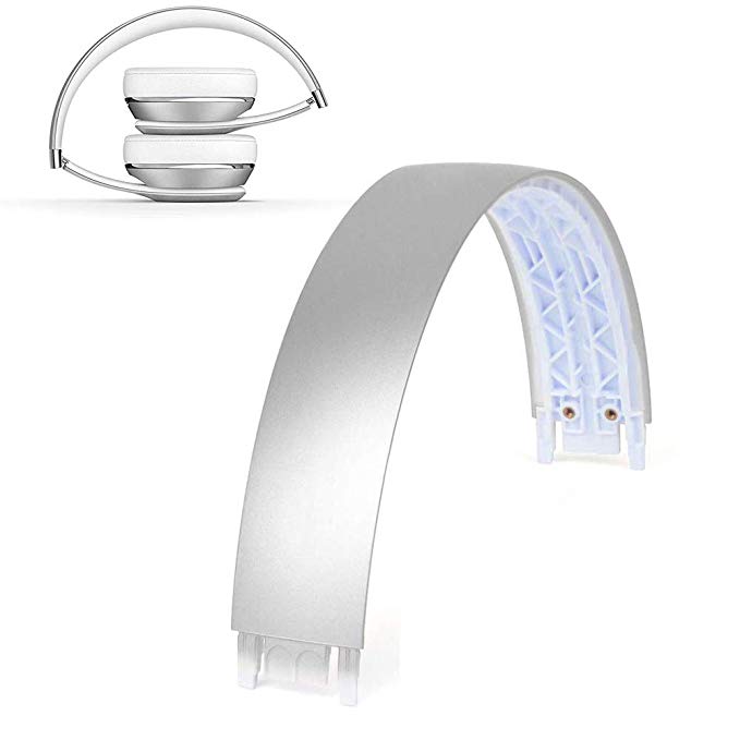 Ersatz Stirnband Kunststoff Shell für Beat Solo 3 3,0 Drahtlose Kopfhörer Reparatur Teile Kopf Band: silver