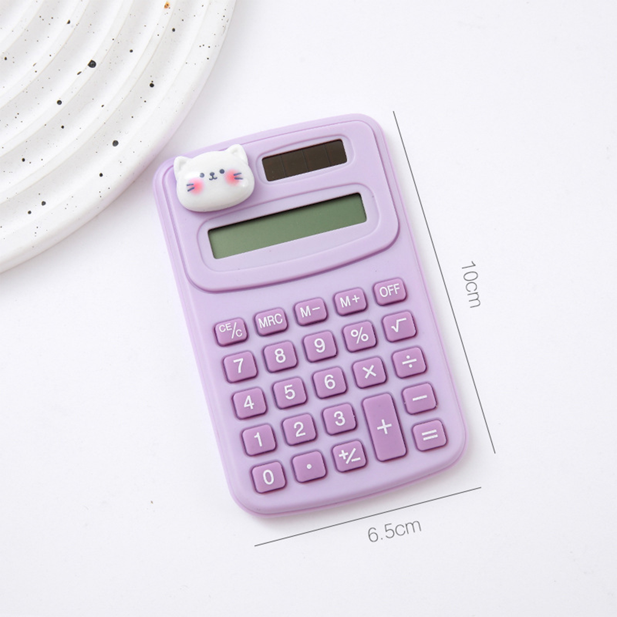 Portable Mini Cute Calculator Cartoon Digit Calculator Students Office School Supplies Stationery: Yellow