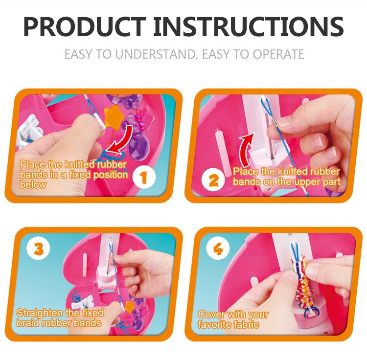 Girls Electric Automatic Hair Braid DIY Stylish Braiding Hairstyle Tool Twist Braider Machine Weave Roller Pretend Kids Toys