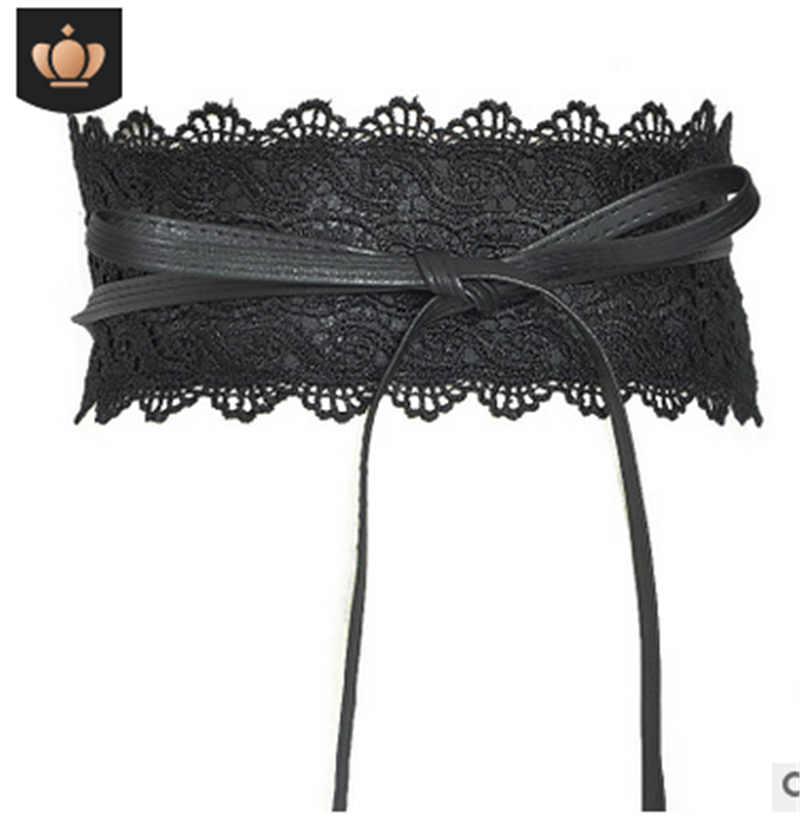 Ceintures en dentelle pour femmes, 11 couleurs, Corset féminin, auto-cravate, Obi Cinch, pour robe de mariée: F