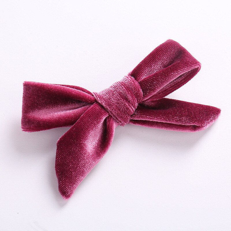 Haaraccessoires Kids Fluwelen Haarelastiekjes Voor Meisjes Solid Knoop Haarspeldjes Baby Mini Haarspelden Handgemaakte Haarspeldjes Hoofddeksels: 12