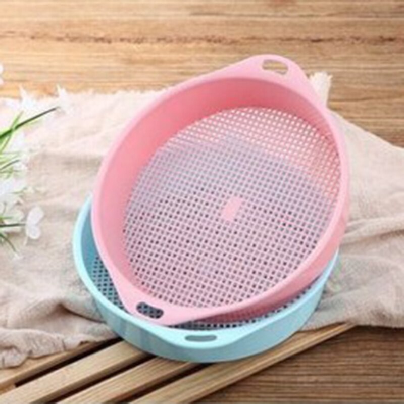 Passoire plastique à mailles particules de sable | Tamis de sol en plastique, casse-maille poignée de maille pierre, passoire plantes compost accessoires fournitures de jardin