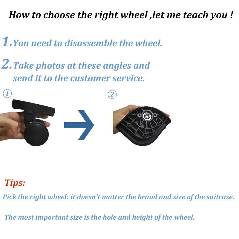 Luggage Replacement Wheels Suitcase on Wheels Replacement 14-30 Inch Luggage Accessories Silent Wheels for A Luggage Casters