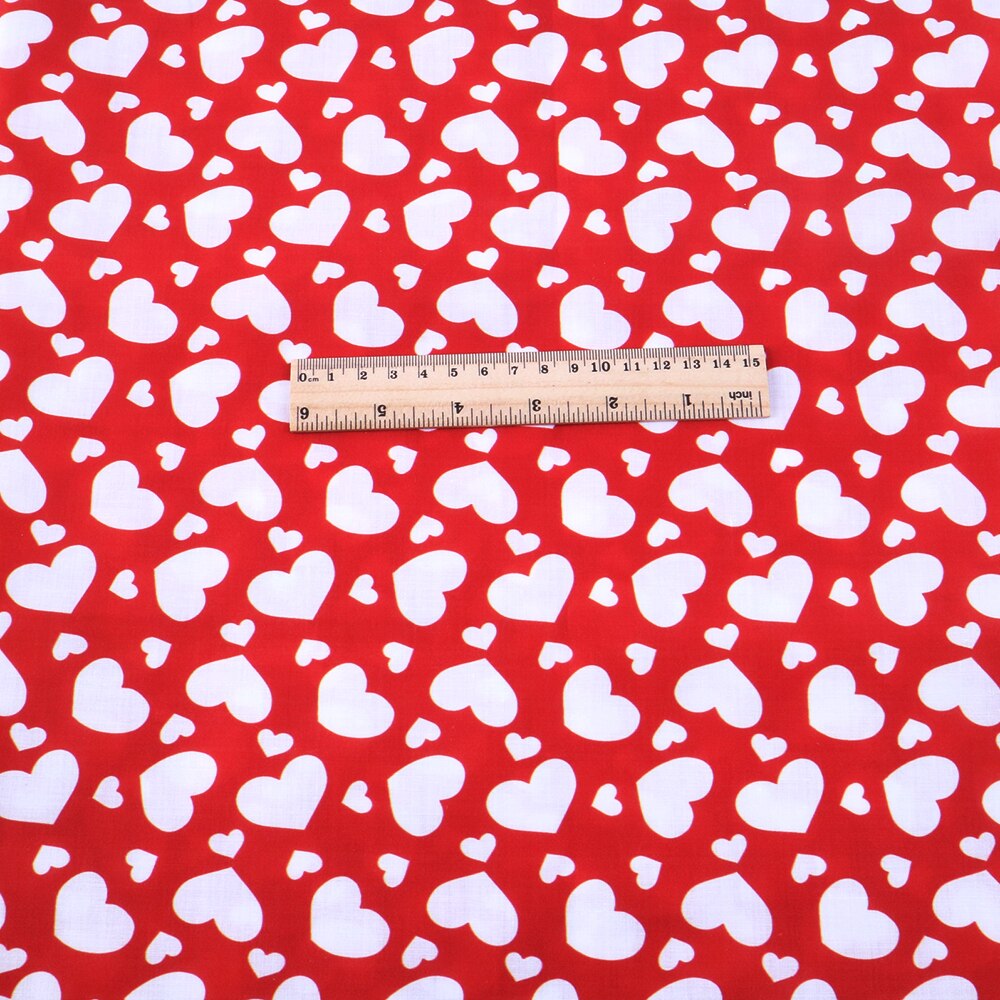 50*145cm valentinsdag elskede hjerteblomst trykt polyester bomuldsstof til syning af kjole klud, der gør diy pude ,1 yc 8679: 1043657001