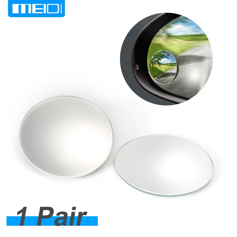 MEIDI Auto rückansicht Konvexen Spiegel Voiture 360 Grad Drehbare Weitwinkel Blind Spot Auto Exterior Zubehör für parkplatz sicherheit: Black