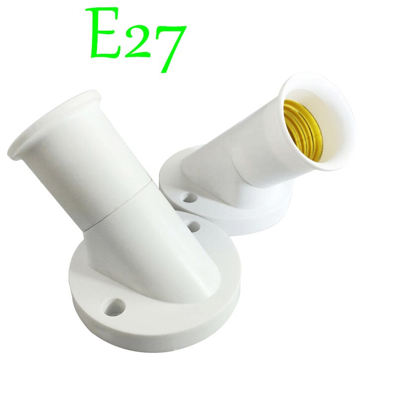 E27 Socket Socket 45 Graden Tilt Schroef Gloeilamp Basis Stopcontact Adapter Converter Tuin Lamphouder Ac 250V 6A verlichting Accessoires