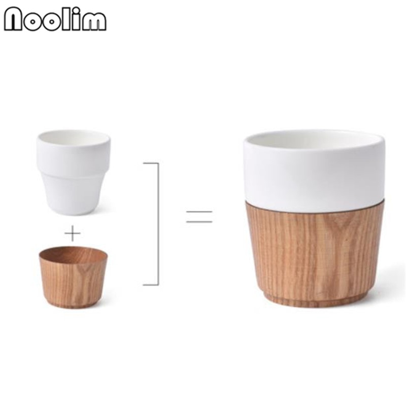 Japanese Style Handmade White Porcelain Tea Pot With Wooden Handle Concise Teaware Set