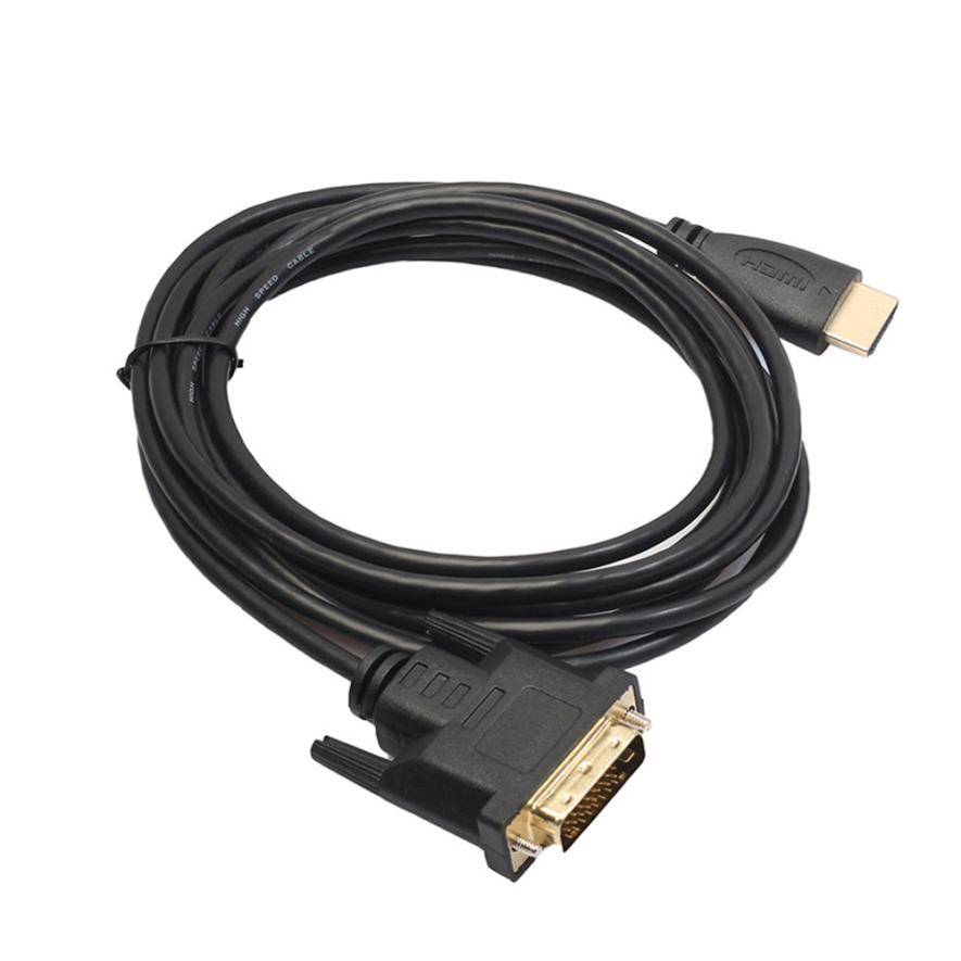 HIPERDEAL 1 m Ultra-fijne Lijn HDMI naar DVI DVI naar HDMI FULL HD High Speed Kabel 1J23
