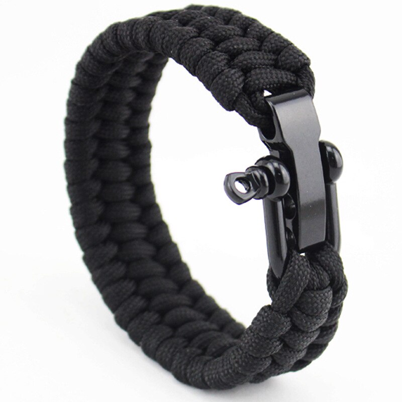 Polsband Wrap Heren Paracord Survival Armband Met Roestvrij Staal D-sluiting-Verstelbare Size Fits Polsen Bileklik Bilezik