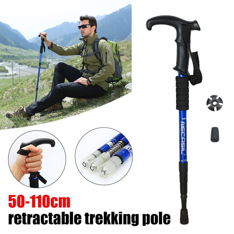 Nordic Walking Poles Adjustable Trekking Poles Telescopic 50-110 cm Anti Shock Telescopic Canes Stick for Outdoor Hiking Camping