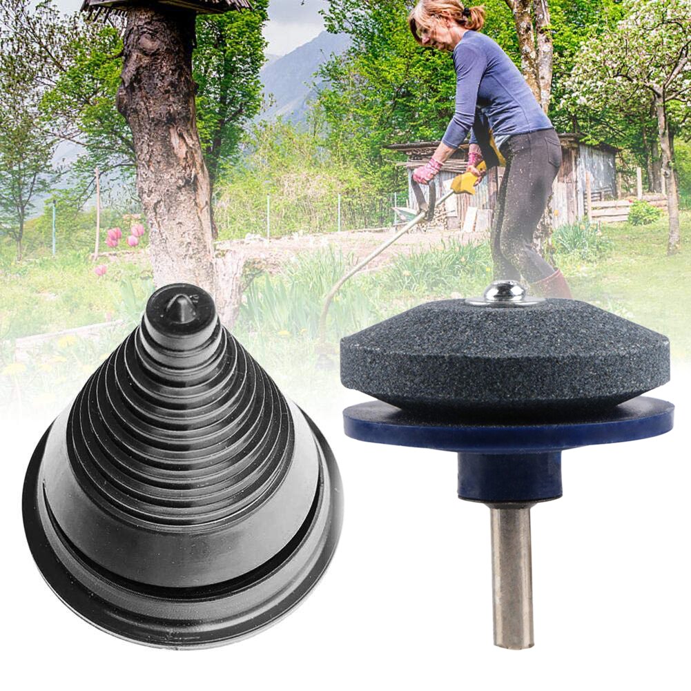 Rotary Grinding Lawnmower Blade Garden Tools Sharpener Trimmer Balancer Set