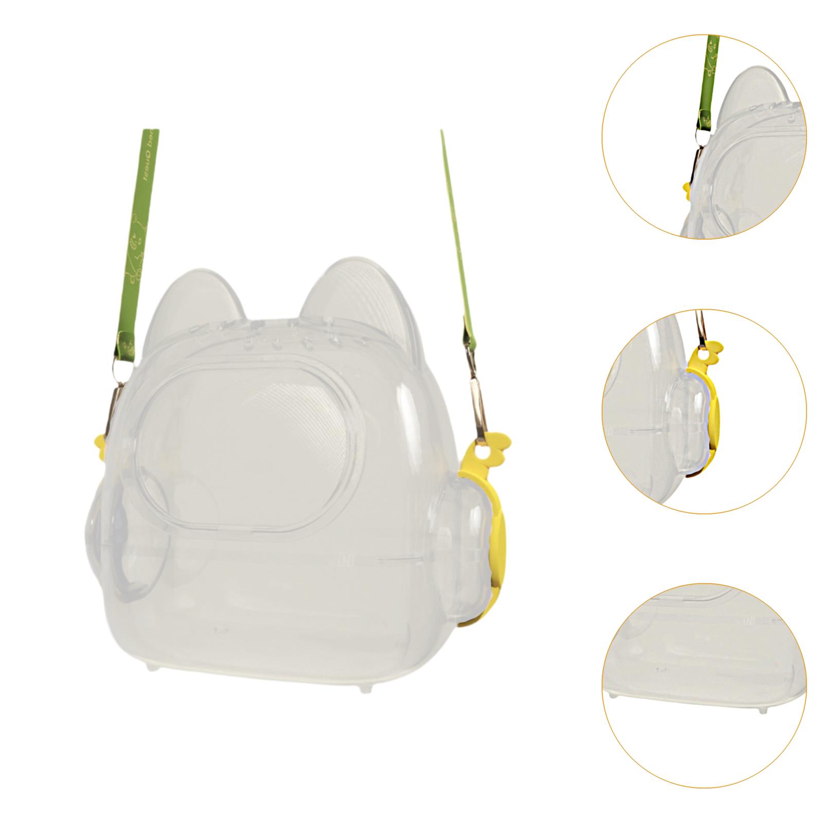 Gaiola transportadora de hamster acrílico ao ar livre pequeno animal transportar gaiola para cobaia pet saída viajar saco de transporte