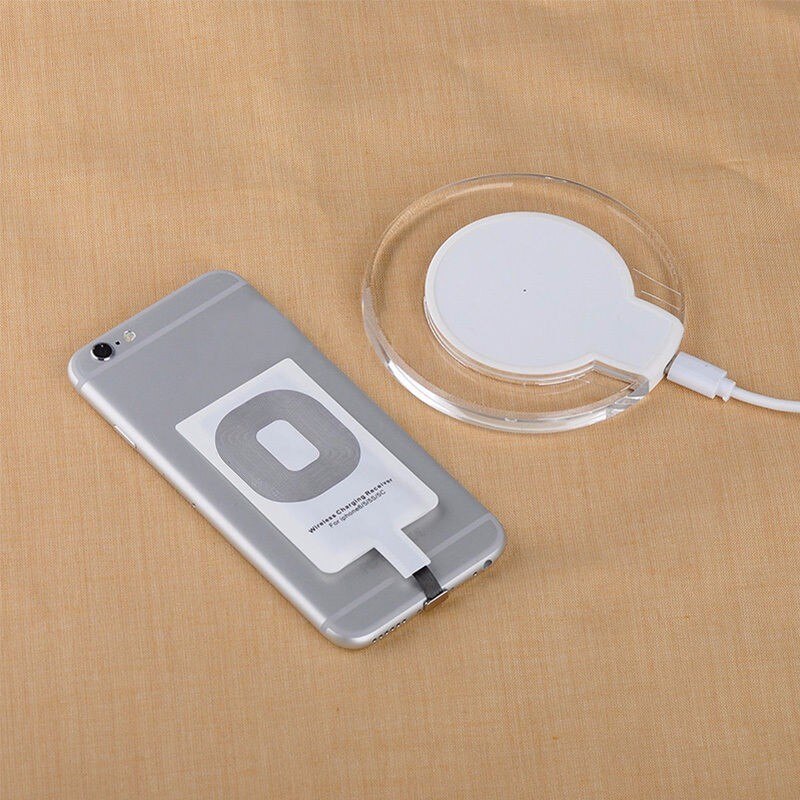 Qi Wireless Chargeing Transmitter+ Qi Receiver For Apple iPhone 4 5 5S SE 6 6S Wireless Charger Pad Kit For iPhone 7 7 Plus 8