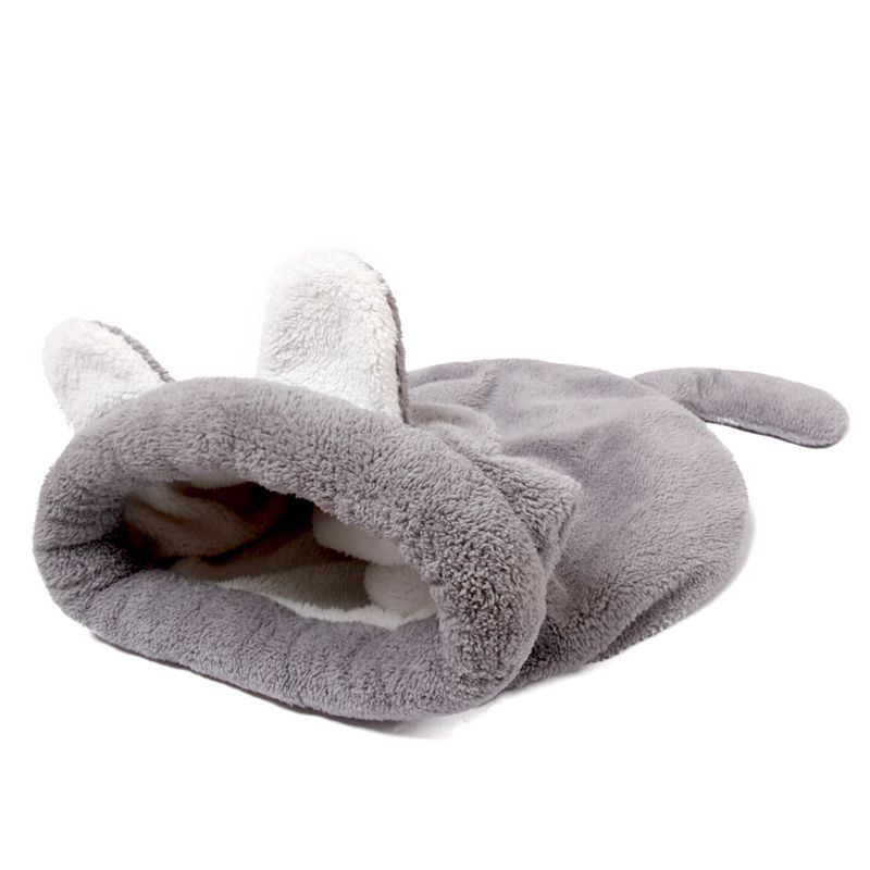 Cama para perro gato, saco de dormir de cuatro colores, cálido, cómodo, nido de cachorro de invierno, cojín en forma de estera, bonito, apto para mascota pequeña mediana: Gray