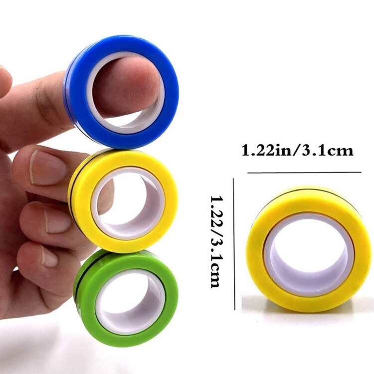 Fingears magnetiske ringe fidget legetøj magnetisk armbånd ring unzip legetøj magiske ring rekvisitter værktøjer unzip finger spil finger legetøj