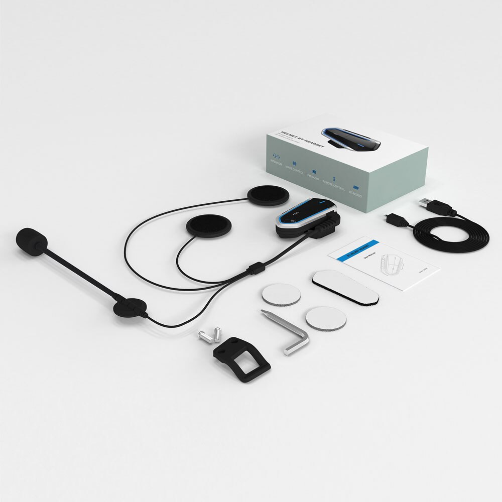 Motorcycle Wireless Bluetooth Helmet Intercom FM IP54 Waterproof Interphone Headset Motorbike Music Intercom