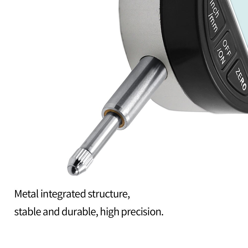 Digital Dial Indicator 0-12.7mm Electronic Gage Gauge Probe Tester Inch/Metric Precision Tool Black Clockwise Gage Gauge Tester