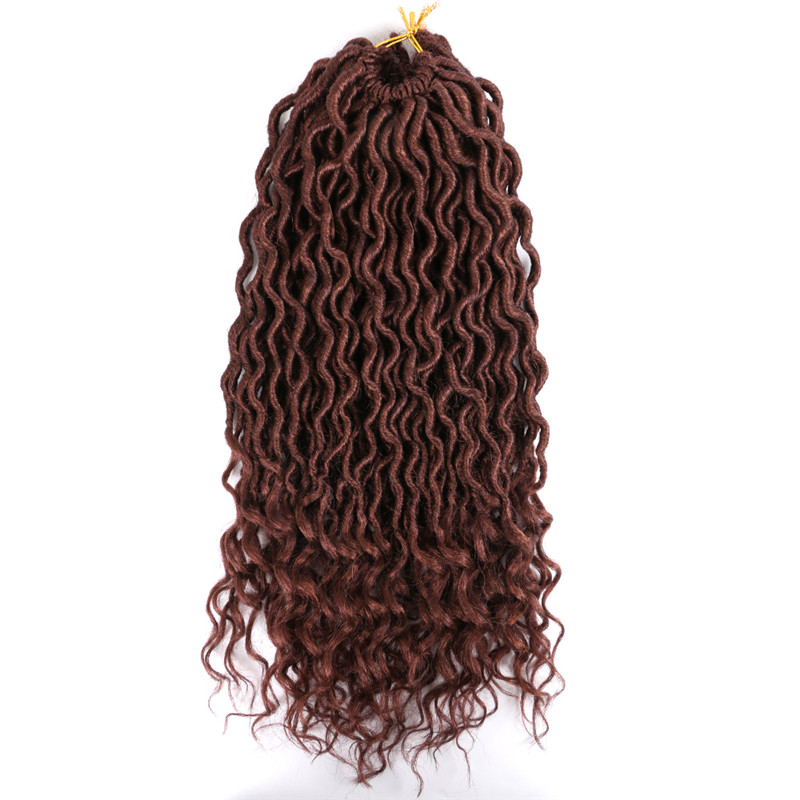 ZYR Faux Locs Curly Ends Ombre Crochet Hair 24 roots Hair-Extension For African Women: 33