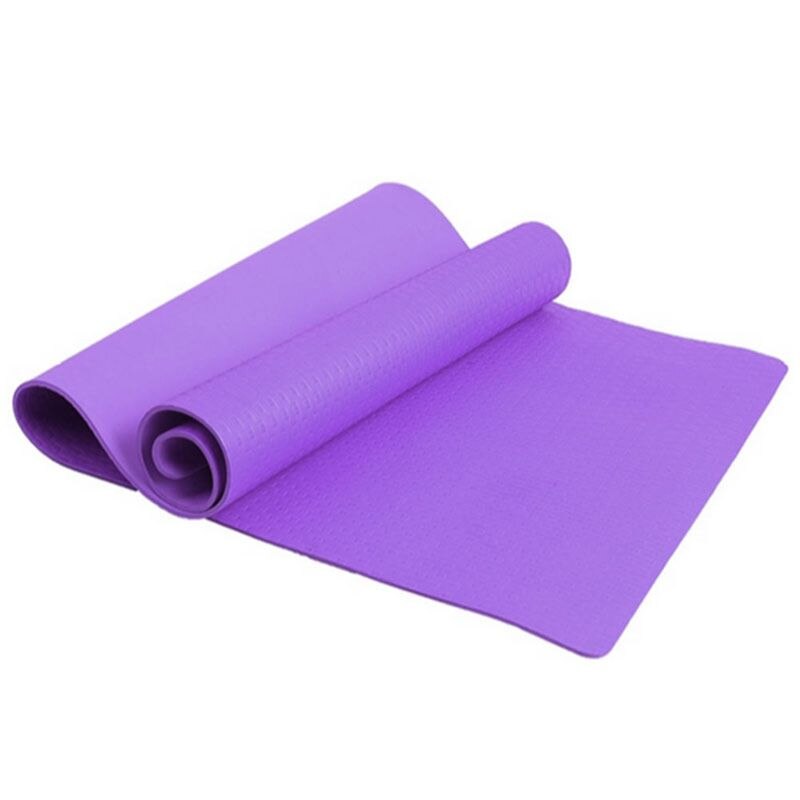 Esterilla de Yoga duradera de 4mm de grosor, almohadilla antideslizante para ejercicio, salud, perder peso, Fitness: Morado