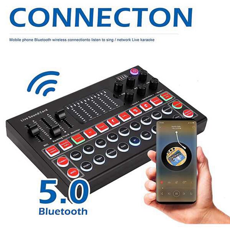 Audio sound card 3,5 mm microphone headset live broadcast studio telephone computer bluetooth sound adapter for computer