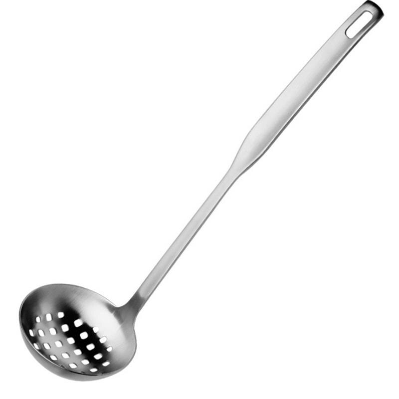 1 psc Slotted Spoon and Soup Ladle Set Thickening Long Handle Cooking Utensils Kitchen Cooking Tools Accessories: 2