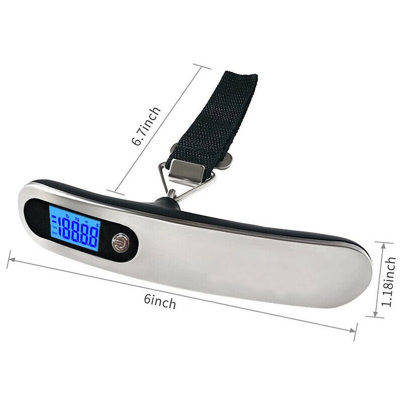 Portable Mini Digital Hand Held 50Kg 10g Fish Hook Hanging Scale Electronic Weighting Luggage Scale LED Display Balance
