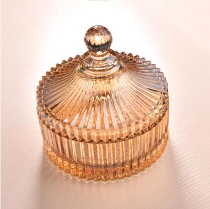 Retro fyrkantig sockerburk bärnstensfärgad glas matförvaringsflaska godisask med läppar smyckeskrin hem kök festdekorationer 04308: D 16 x 15cm