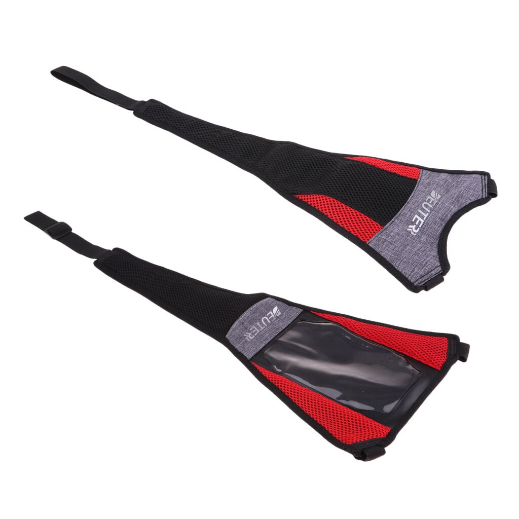 Cubierta para el sudor del marco de la bicicleta para interiores, protector de Red que absorbe el sudor, Correa con soporte para teléfono, Negro, Rojo, 58x23cm