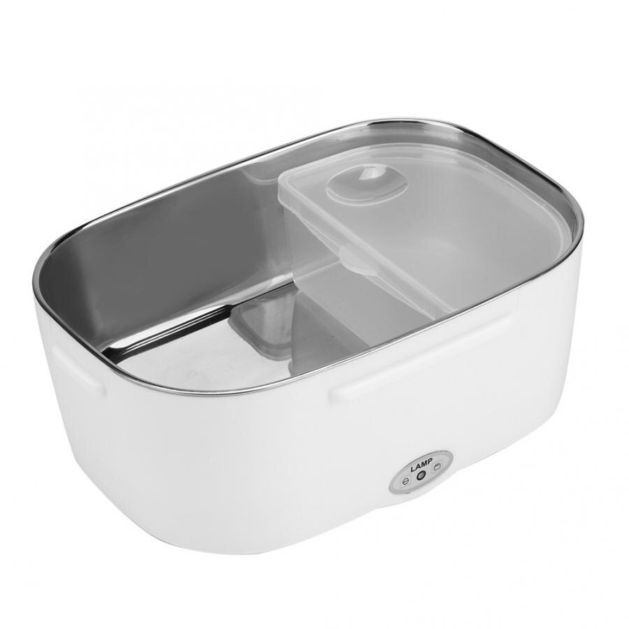 12V 110V 220V Electric Heated Lunch Box Portable 2 in 1 Car& Home MIni Bento Boxes Stainless Steel Food Container Rice Cooker