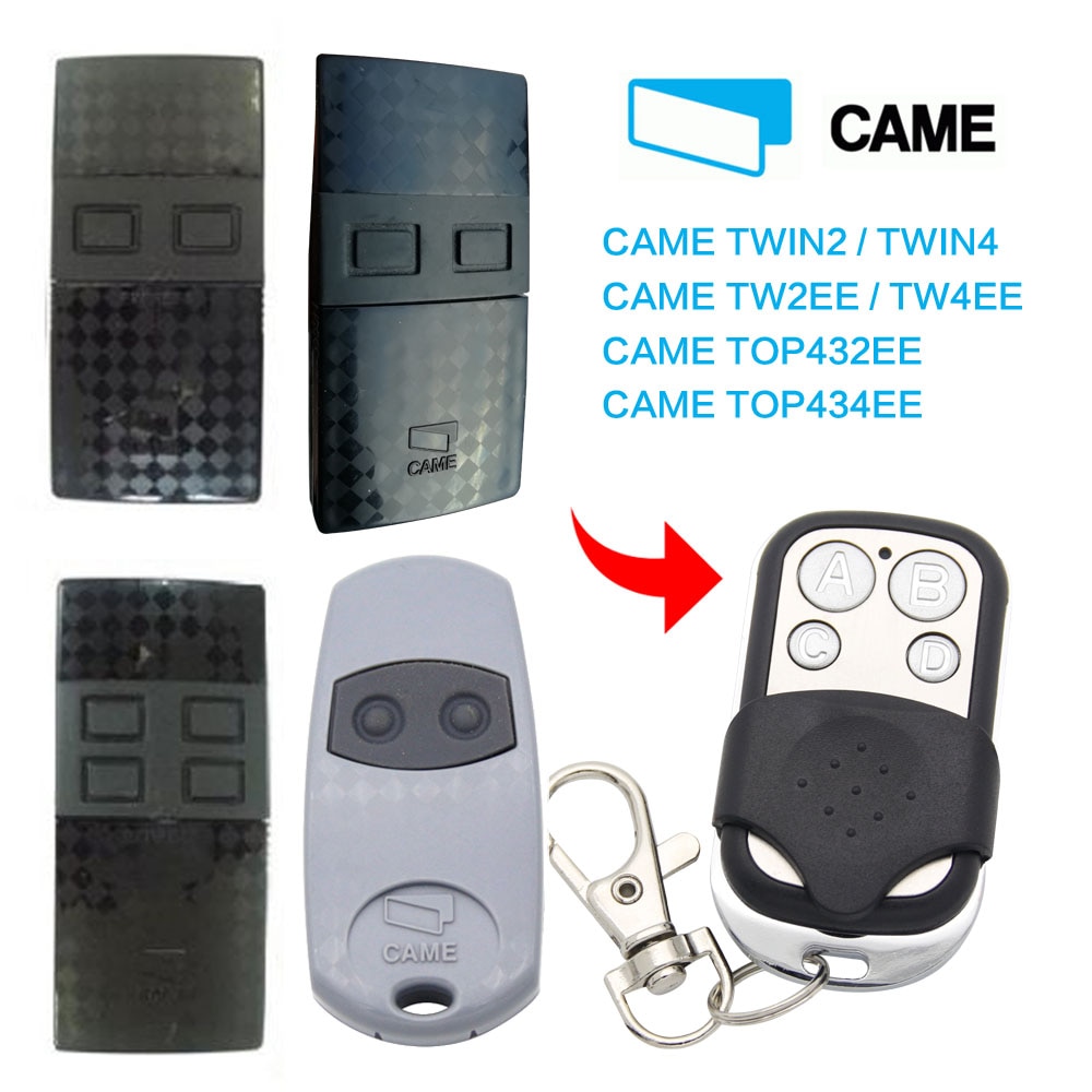 CAME TW2EE TW4EE, control remoto, 433,92 mhz, duplicadora de transmisor, puerta de garaje, vino TWIN2 TWIN4 TOP432EE, 433MHz, mando a distancia