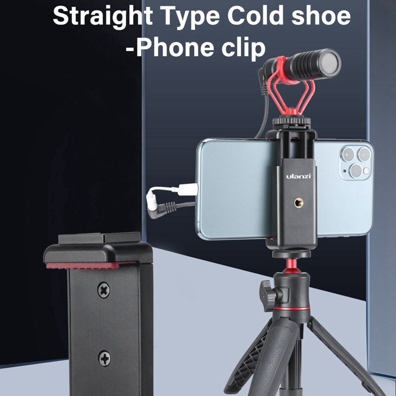 Ulanzi ST-07 Cold Shoe Phone Mount Holder Extend Cold Shoe for Vlog microphone LED Light Vlog Tripod Phone Mount