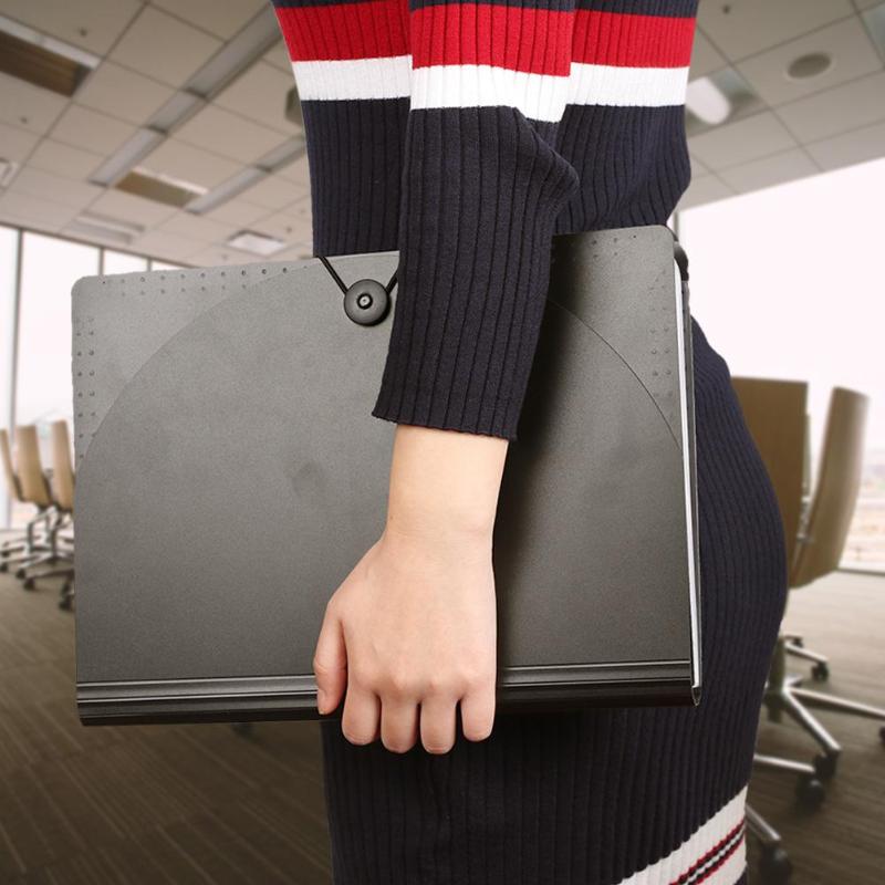 12/24 Pockets Expanding File Folder A4 Organizer Portable Business File Home Office Storage Document Holder Carpeta Archivador