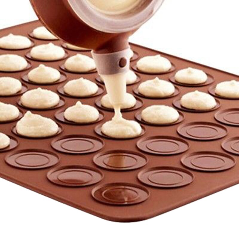 1pc 30 kavitet silikon bakverk tårta macaron makron ugn bakform mögel ark matta slumpmässiga klor