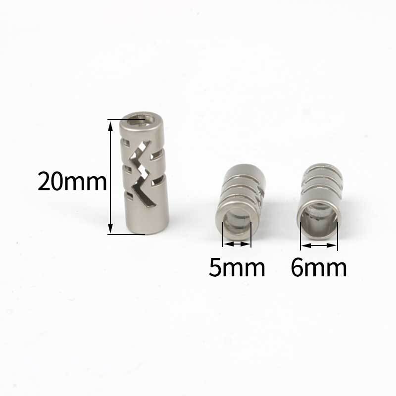 Hohl Zylinder Metall Schnur Ende Seil Enden Deckel sperren Umschalten Stopper Clip Für Kleidung Tasche Sportbekleidung Schnürsenkel Seil Teile Zubehör