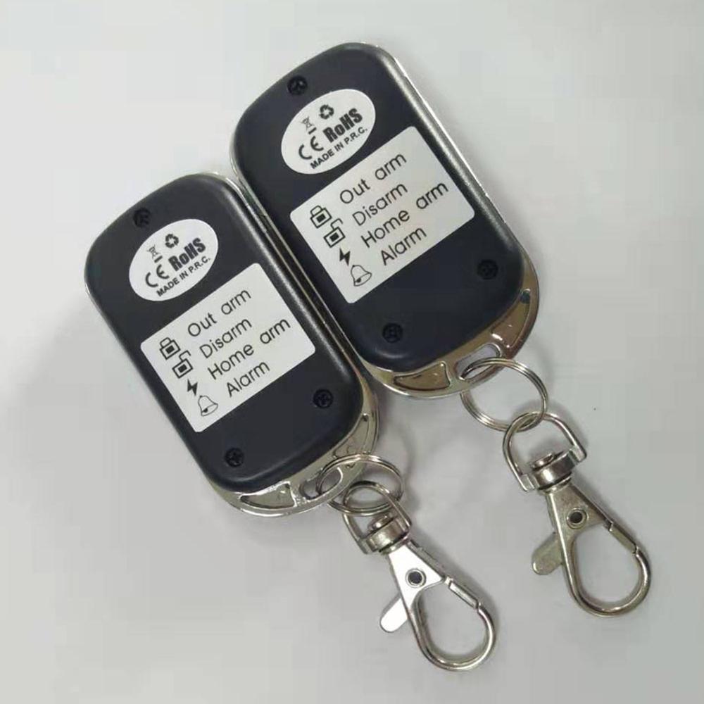 2Pcs Wolf-Guard 433MHz Wireless Remote Control Keyfobs 4 Keys Portable Accessories for Home Alarm Sceurity Burglar System