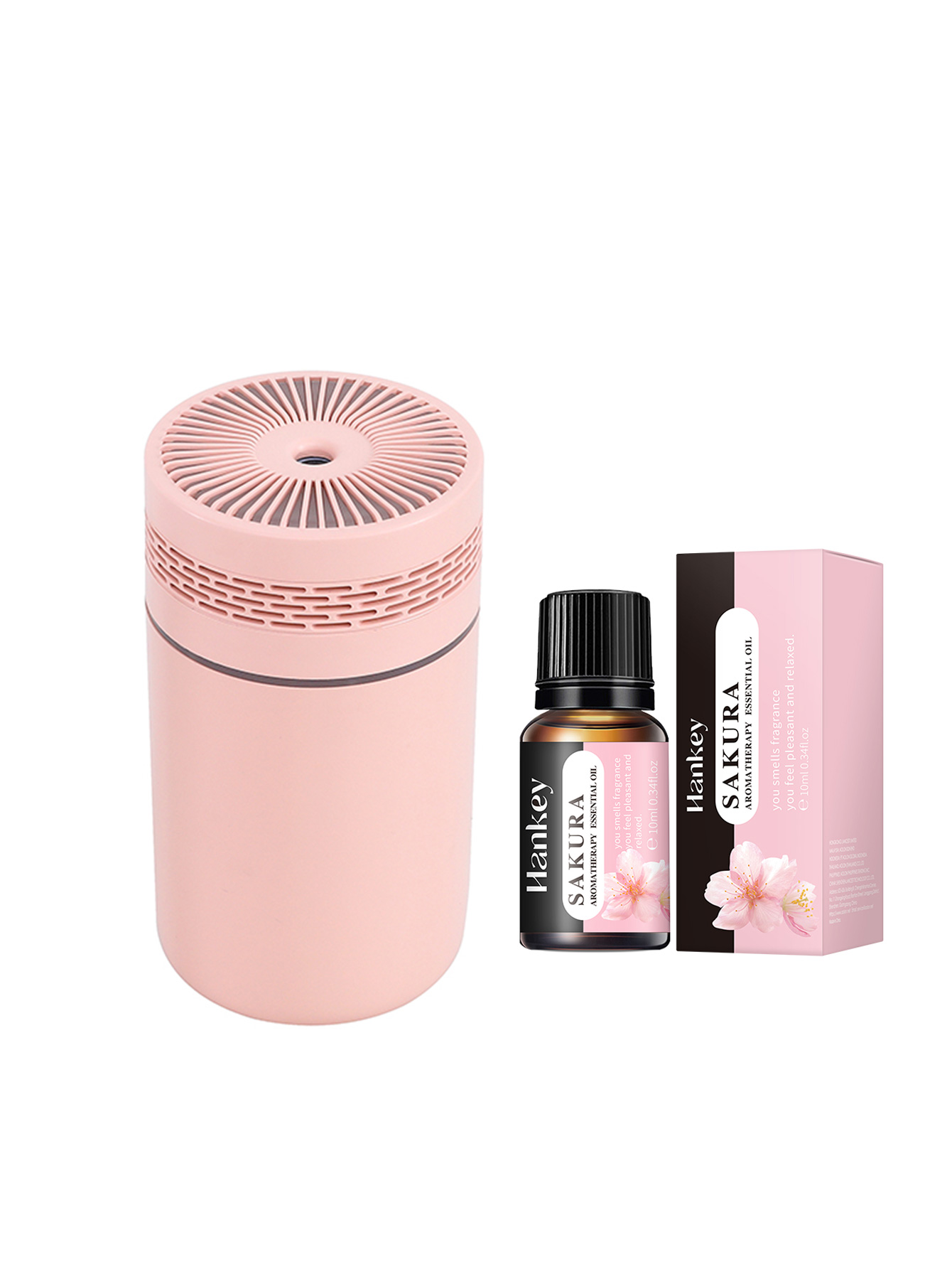Auto-Luftbefeuchter, tragbarer Mini-Spray-Luftbefeuchter mit LED-Licht, USB-betriebener Aromatherapie-Öldiffusor für Schlafzimmer und Reisen: Bronze rot
