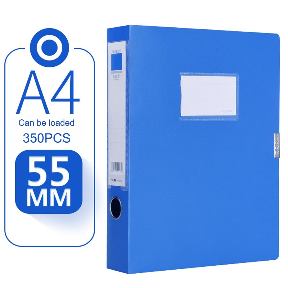 Thick Portable A4 PP Document File Box Lightweight Business File Folder Storage Bag For A4 sized Paper School Office Supply: A4 width 5.5CM
