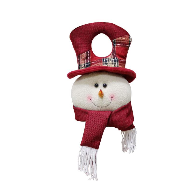 Juldekoration hängande fönsterdekoration gammal man snögubbe docka för dörrknackare självhäftande prydnadsföremål festliga förnödenheter: 2