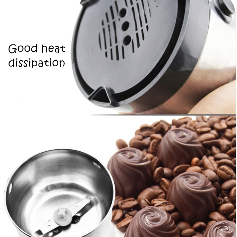 150W Stainless Steel Electric Coffee Grinder Multifunctional Home Coffe Machine Coffee Bean Nut Grinder Blenders