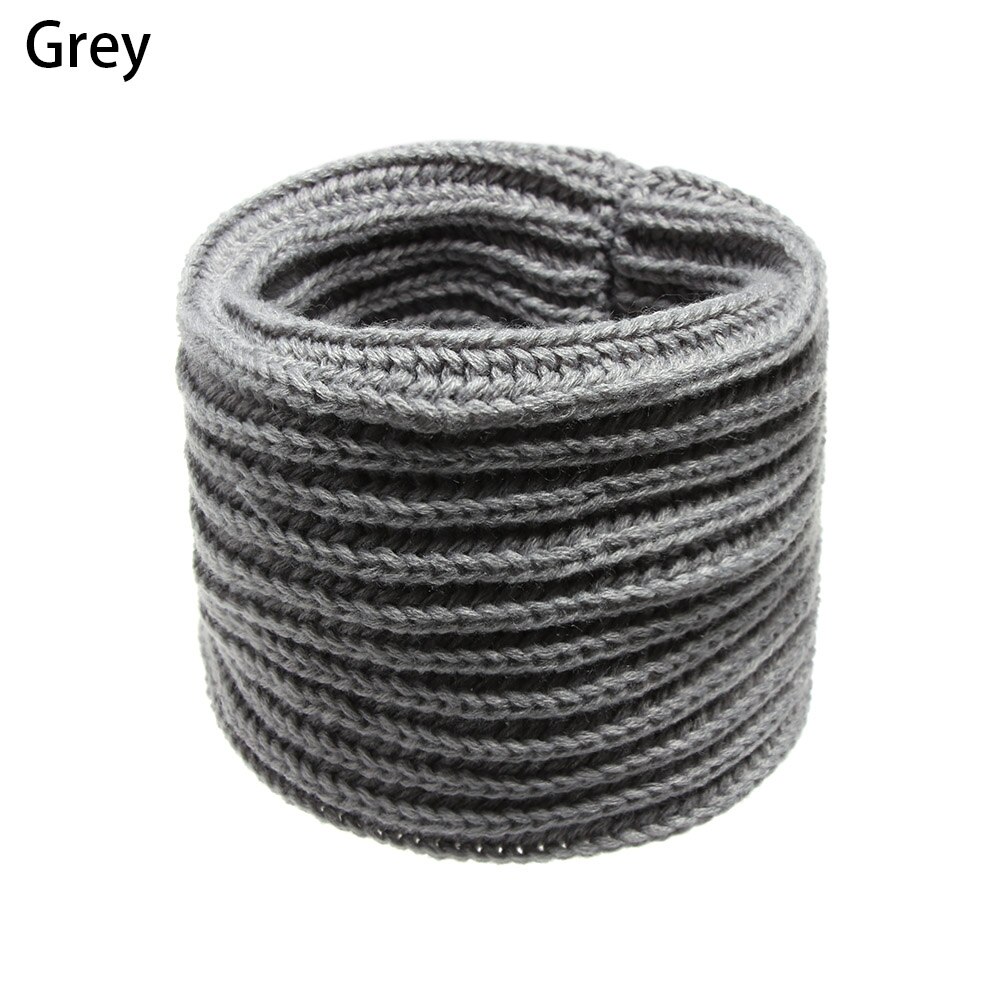 Nowe mody dzieci szalik dziewczyny chłopcy zima ciepły kołnierz szyi śliniaczek szaliki stałe dzianiny kołnierz zimowy ciepły szalik: szary