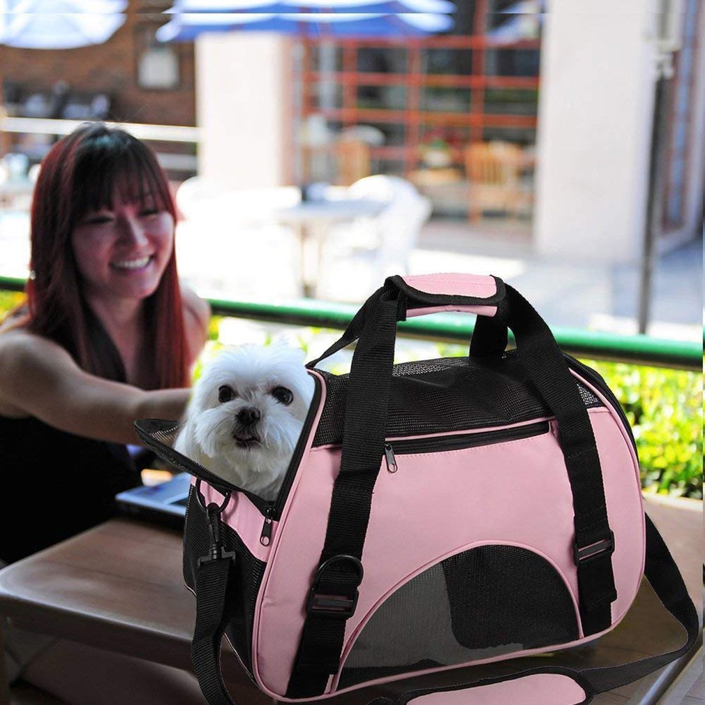 Soft Sided Pet Carrier for Dogs &amp; Cats Comfort Airline Approved Under Seat Travel Tote Bag Backpack Travel Bag