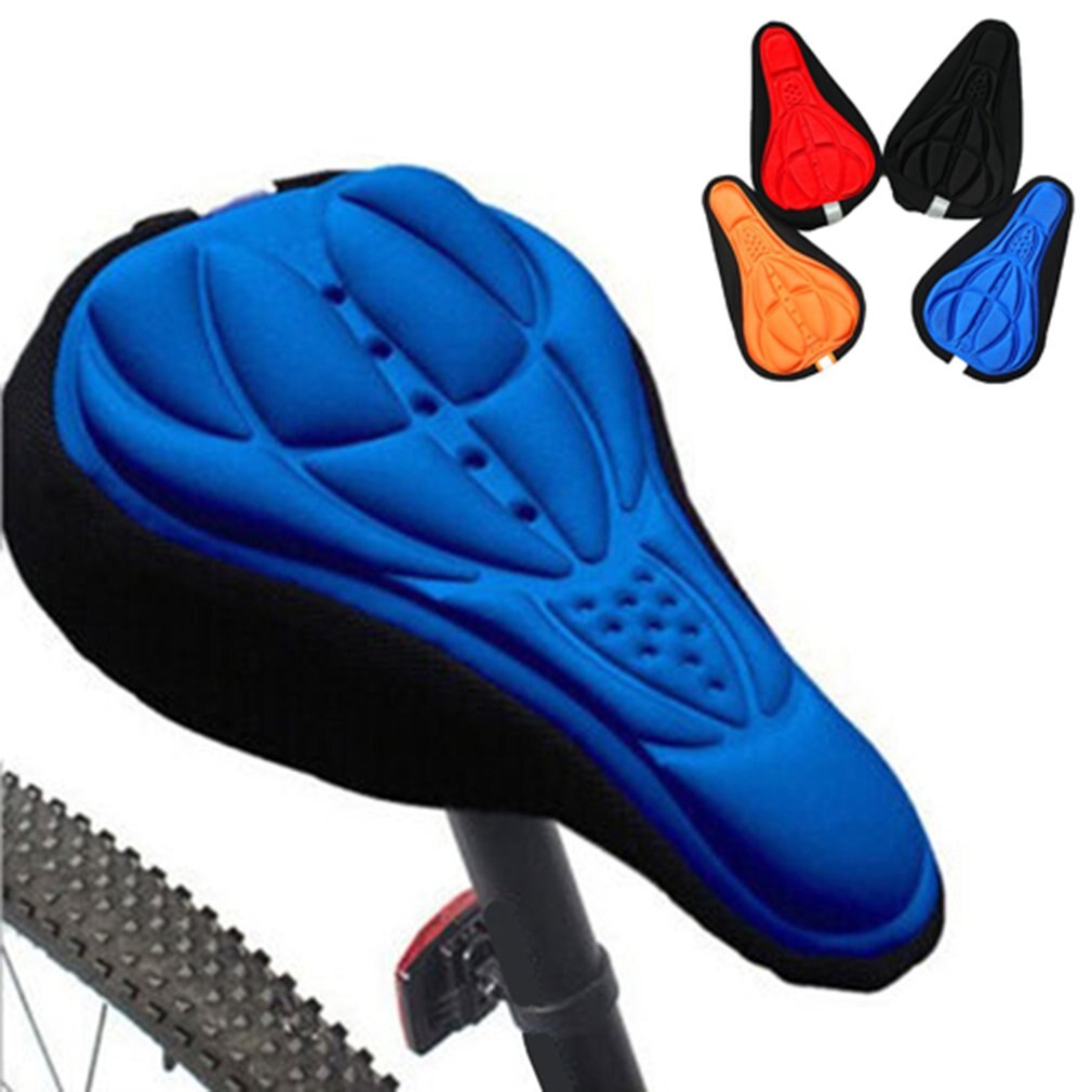 Fiets Katoen Kussenhoes Seat Comfortabele Zachte Fietsen Apparatuur Accessoires Ademende Stoelbekleding: Blauw