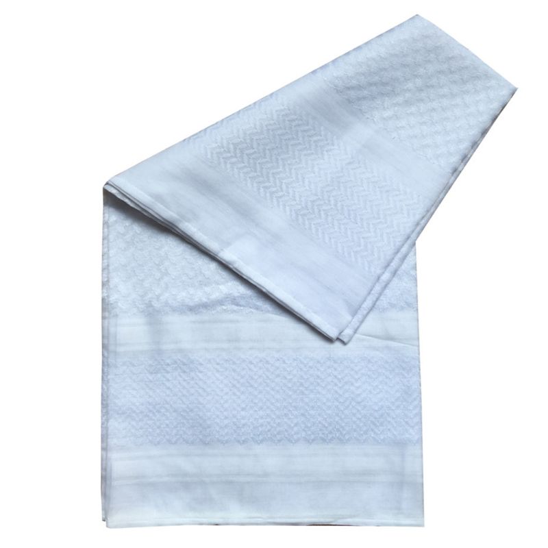 Lenço de cabeça e turbante masculino, 140x140cm, chapéu muçulmano árabe dubai retrô, estampas geométricas onduladas, cachecol quadrado jacquard, islâmico hijab: White