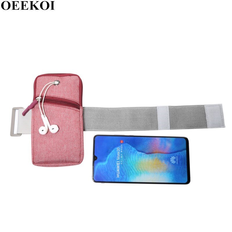 OEEKOI Universal Outdoor Sport Armband Phone Bag voor iPhone 11 Pro Max/11/Xs Max/XR/ 8 Plus/7 Plus/6 s Plus/6 Plus