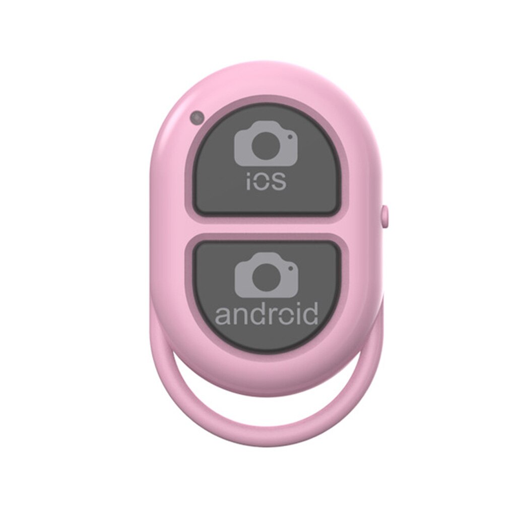 Shutter Release Button For Selfie Accessory Bluetooth Phone Camera Controller Adapter Remote Buttons Application For IOS Andriod: B-Pink