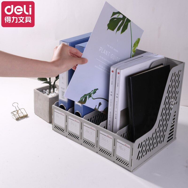 Deli Newspaper Storage Box Magazine Holder Desktop Organizer For Document Letter File Cabinet Home Office School Supplies