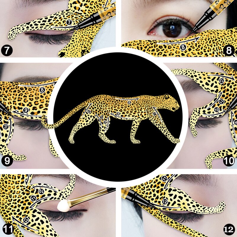 Eye Makeup Stencils Cheetah Eyeliner Stencil Template Shaping Tool With Eyeliner