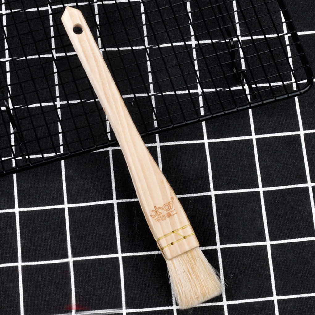 Manche en bois brosse badigeonner brosse à pâtisserie brosses à huile pour gâteau pain beurre outils de cuisson sécurité BBQ barbecue brosse